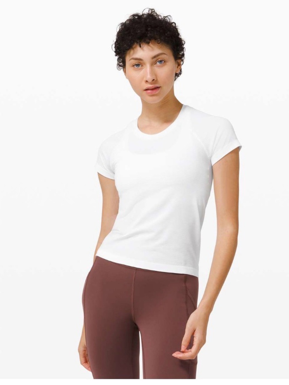 Lululemon White Swiftly Tech Short Sleeve Shirt 2.0 size 12
